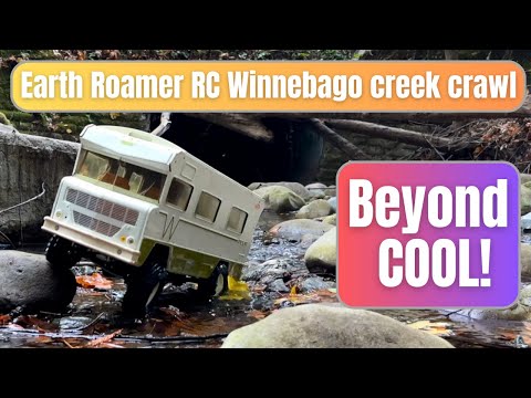 Earth Roamer RC Tonka Winnebago conversion goes on a stunning creek crawl - key upgrade