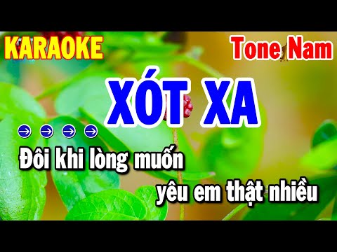 Karaoke Xót Xa Tone Nam Nhạc Sống Chuẩn Dễ Hát 2025 | Thanh Hải