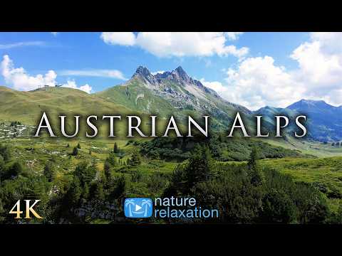 4K Flying Over the Austrian Alps | 2.5HR Ambient Aerial Nature Relaxation™ Film + Music