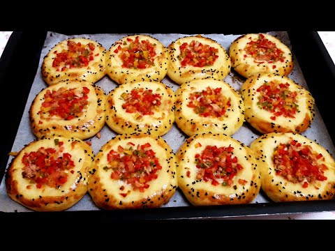 فطائر مالحة بعجينة قطنية اقتصادية وبمكونات موجودة في كل بيت😋Pies are salty