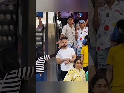 Chack Cuteness for boy 🤣#escalator #funnyprank #shortsvideo