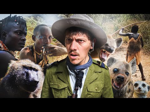 قبيلة آكلي لحوم الحيوانات البرية بتنزانيا - Hunting with the Hadzabe Tribe  ☠️🏹