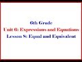 Equivalence and Basic Operations in Algebra