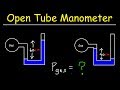 Understanding Open Tube Manometers