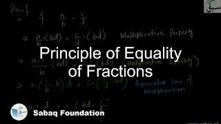 Principle of Equality of Fractions