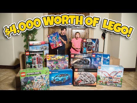 $4,000 WORTH OF LEGOS!!! World's Biggest LEGO Set, 2 Gold Play Buttons, Mail Opening + GIVEAWAY!