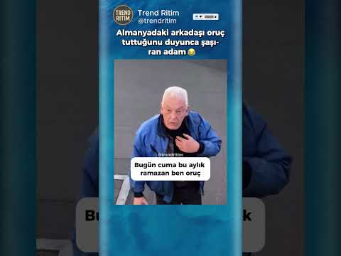 Alman Olan Arkadaşı Oruç Tuttuğunu Duyunca Şaşıran Adam 😂🤣