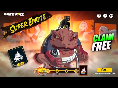 Claim Free Super Emote in Naruto Event🔥☠️| 4 Bundles Complete Trick | Free Fire New Event | Ff Event