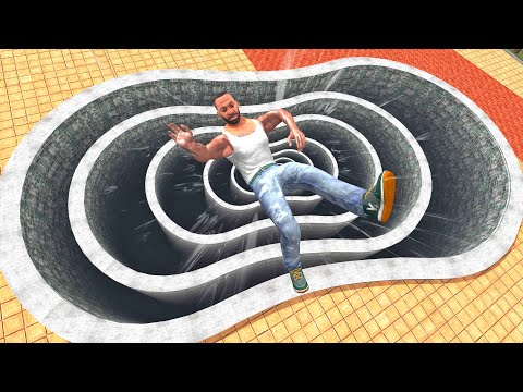 Franklin Stuck in Infinite Pool - INDIAN BIKES DRIVING 3D