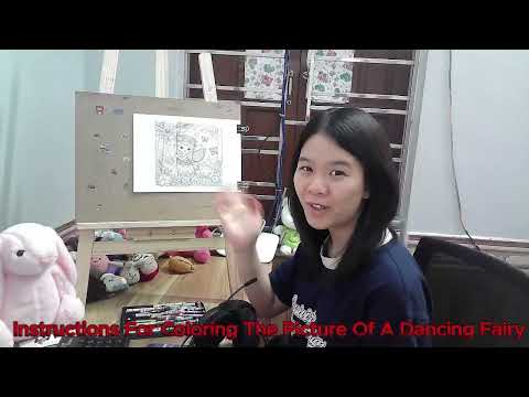 instructions for coloring the picture of a dancing fairy