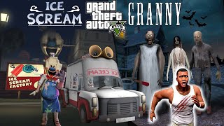 Franklin Kidnap By Granny & Ice Cream Man Horror House in GTA 5 | GTAV AVENGERS | A.K GAME WORLD