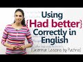 Understanding 'Had Better' Usage