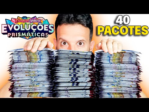 ABRI 40 PACOTES DE EVOLUÇÕES PRISMÁTICAS POKEMON ! CAPITÃO HUNTER CARTAS POKEMON TCG