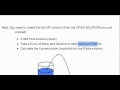 Molarity and Dilution Concepts