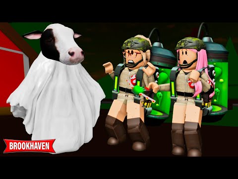 AS CAÇA FANTASMAS EM BUSCA DA VACA FANSTAMA! Brookhaven RP🏡! Roblox