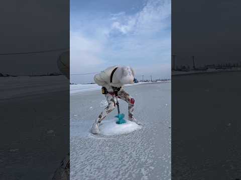 Surviving Hunger with Ice Fishing #shorts