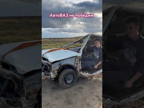Ока даже после полёта в карьер едет своим ходом👍