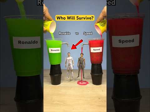 Ronaldo vs speed || who Will Survive the water attack? #ronaldo #speed #shorts