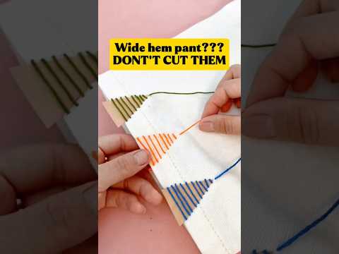 STOP Cutting Wide Pants! Try This Stylish Hack Turn Baggy Hems into Designer Pleats #shorts #sewing