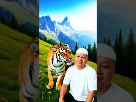 Berjemur di gunung, tiba tiba didatengin harimau yang pingin disayang.....😀🙏🙏