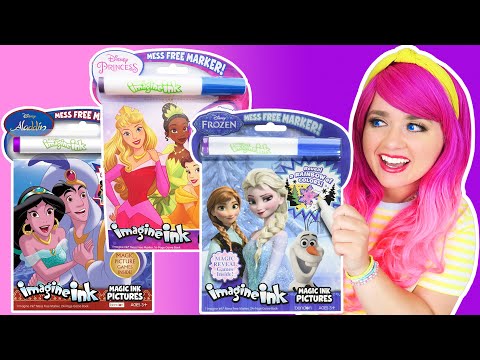 Coloring Disney Princesses, Frozen & Aladdin Magic Ink Coloring & Activity Books | Imagine Ink