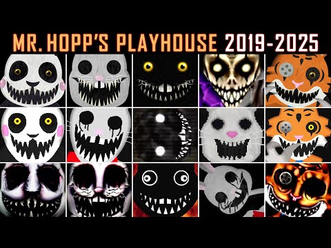 Mr. Hopp's Playhouse 2019-2025 - All Jumpscares | 1, 2, 3, Manor Escape, HD Remastered