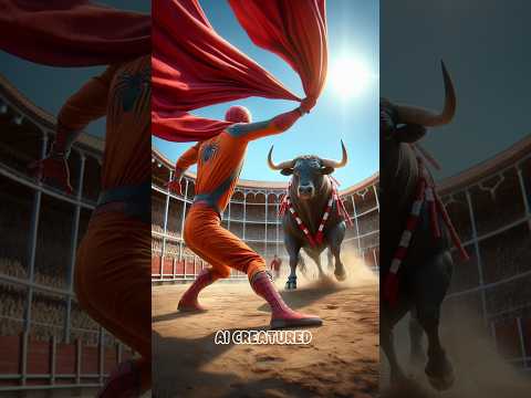 Menaklukan seekor banteng yang marah ๐คฃ #spiderman #marvel #shorts