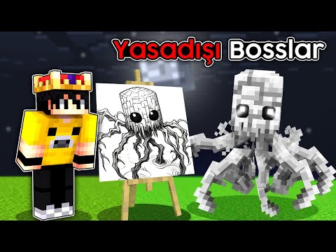 Minecraft'ta ÇİZDİĞİM YASADIŞI BOSSLAR CANLANIYOR!!