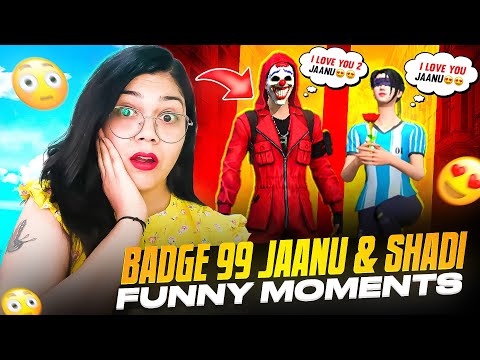 Badge99 Jannu and Shadi, Funny Moments || Garena Free Fire @Badge99ff