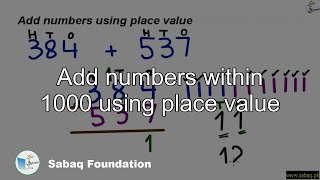 Add numbers within 1000 using place value
