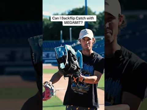 Can I Backflip Catch with this GIANT Glove? 😂 #baseball #baseballlife