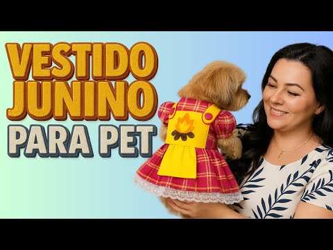 VESTIDO CAIPIRA PET FESTA JUNINA