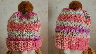 TOUCA/GORRO COLORIDÃO UNISSEX EM CROCHÊ | Passo a Passo