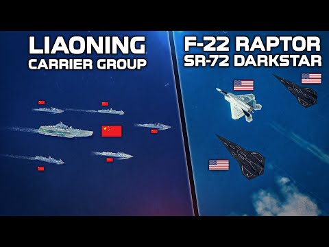 F-22 Raptor + SR-72 Darkstar Vs Carrier Battle Group Behind Enemy Lines | Digital Combat Simulator |