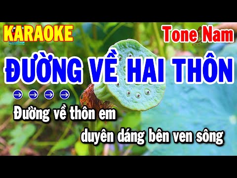 Karaoke Đường Về Hai Thôn Tone Nam Nhạc Sống Cha Cha Hay | Thanh Hải