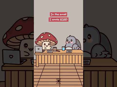 Learning Corporate Language ๐ฆ Mushie & Birdie | Office Animation Meme | Original Audio: @JaySharon
