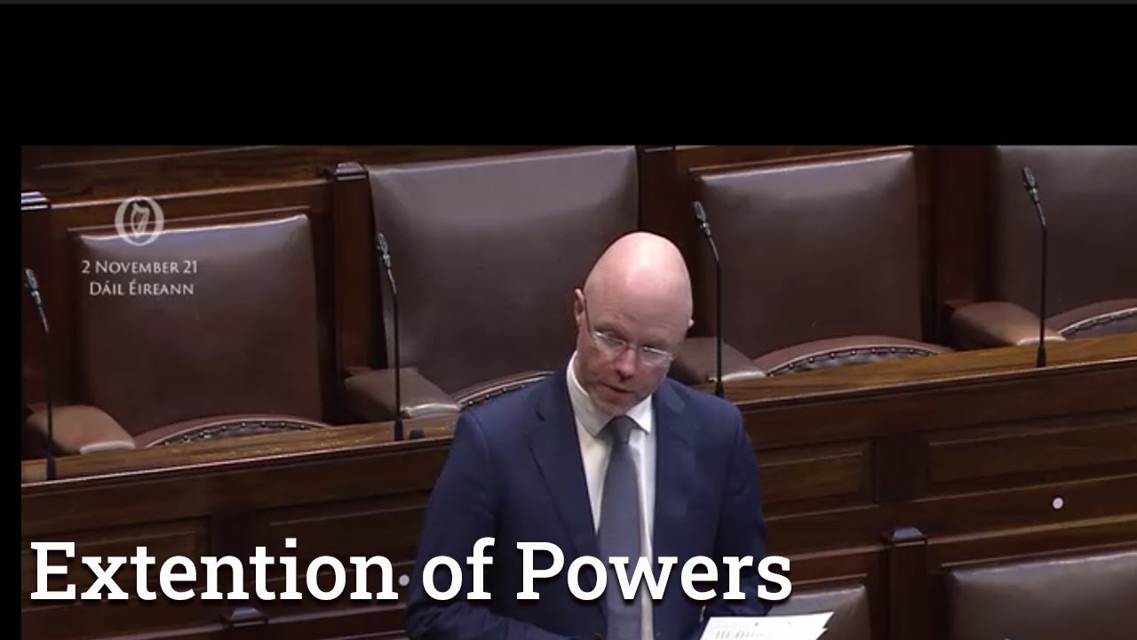 The Irish Government’s Emergency COVID-19 Powers Extended Until Feb 2022 • Recent Dáil Debate