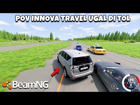 POV Jadi Sopir  Travel Innova Ugal di Jalur Tol - Beamng Drive Indonesia
