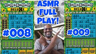 A.S.M.R. PLAY | Crossword Deluxe | Pa LOTTERY SCRATCH OFF TICKETS #scratchers #asmrsounds #008 & 009