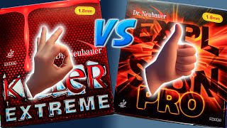 Gomas de Picos Cortos 🏓😈 Dr Neubauer Killer extreme vs Explosion pro