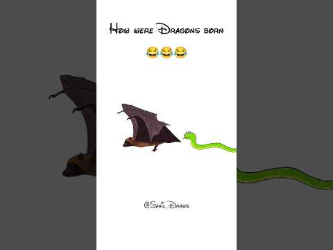 How were Dragons born 🔥🐉🤣🤣 #shorts #comedy #funny #animation #dragon #art
