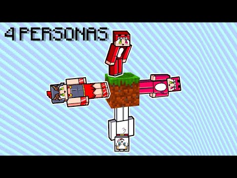 4 PERSONAS EN UN SOLO BLOQUE Pero Cada Uno Tiene UNA GRAVEDAD DIFERENTE! 😂 Minecraft Raptorgamer