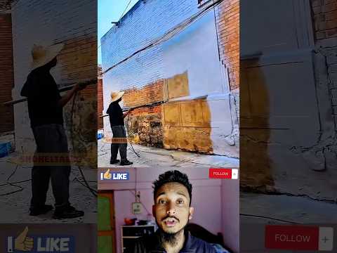 দেয়ালে কম সময়ে রং করা টেকনিক 🔥😱 #shorts #fyp #viral #viralreels #trending #ideas