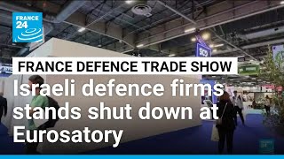 YouTube video thumbnail: France Shuts Down Twelve Israeli Stands at Defence Trade Show