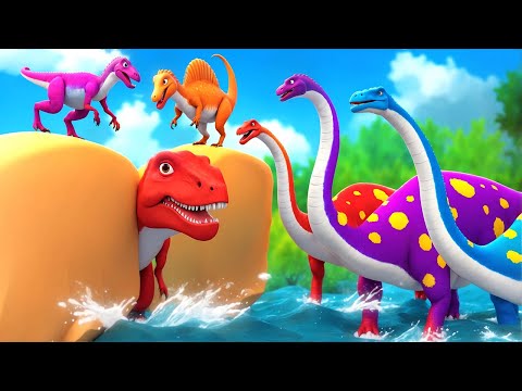 Brachiosaurus Saves T-Rex! 🦕🤣 Hilarious Dino Adventure Full of Rescue and Laughs