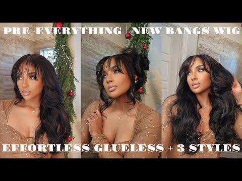 🔥PRE-EVERYTHING NEW BANG WIG! EFFORTLESS GLUELESS FOR BEGINNERS + 3 STYLES | Nadula hair