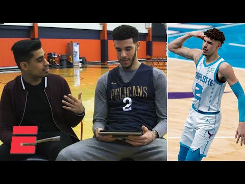 Lonzo Ball reacts to LaMelo Ball highlights!