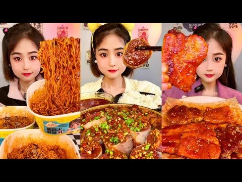 ASMR Eating Sounds MUKBANG 🤤💙 #shorts #mukbang #asmr