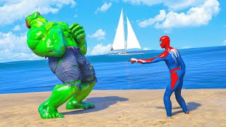 GTA 5 COLOR TEAM SPIDERMAN ZOMBIES AND HULK CHALLENGE SUPERHEROES GAME ANIMATION COMPILATION 7%