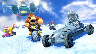 Mario Kart - Metal Mario with Mercedes W25 Silver Arrow, Toadette, Toad, Daisy, Sunshine Airport